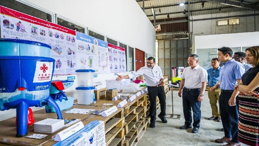 欧阳道冰参赞出席“改善缅甸受地震影响的儿童福祉和安全”项目启