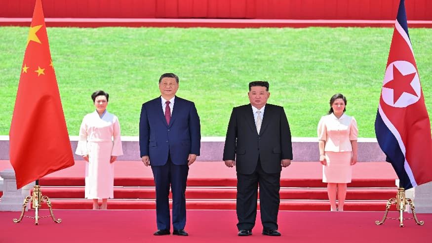 朝鲜民众热烈欢迎习近平，高清大图来了！