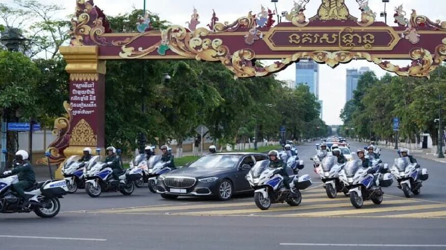 红蓝警灯刺破全城！金边开展国防级安保演练