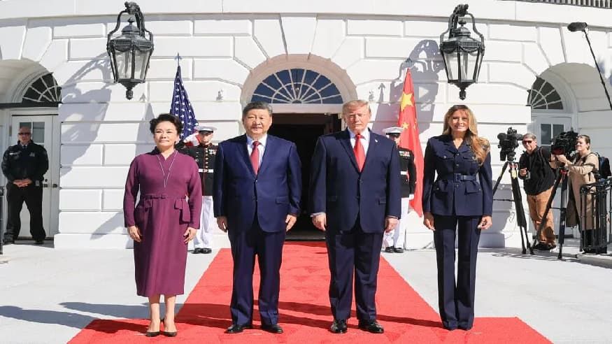 中美元首会晤场景高清图